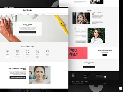 Landing Page - Project Management branding design graphic design home page landing page project management ui website