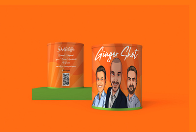 GingerShot Label Design 3dmockup ai design label labeldesign logo packagingdesign productpackaging