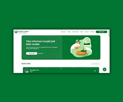 WEBSITE FOR MASJID design homepage masjid mosque payment web website