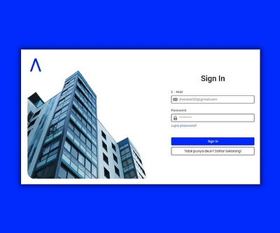 SIGN IN PAGE design login masuk register sign in web website