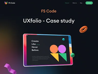 FS Code - UXfolio & Case study booknetic saas color palette contact page design system fs code booknetic fs poster booknetic landing page design site map typography ui case study ui showcase ui ux web design ui web design uiux website user flow uxfolio