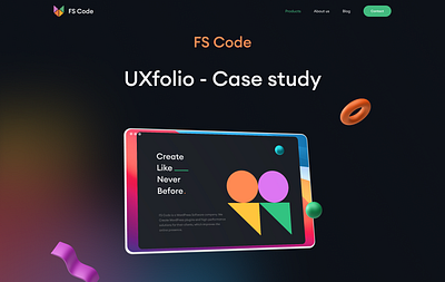 FS Code - UXfolio & Case study booknetic saas color palette contact page design system fs code booknetic fs poster booknetic landing page design site map typography ui case study ui showcase ui ux web design ui web design uiux website user flow uxfolio