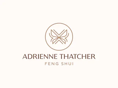 Feng Shui Logo Design brand branding butterfly design feng shui icon logo logodesign minimal