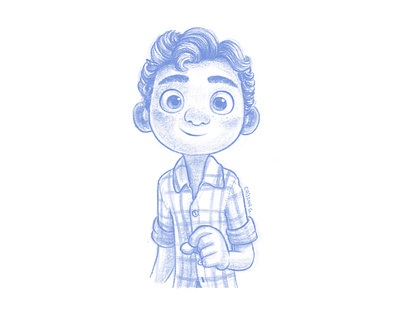 Luca drawing character design children cute digital drawing disney fan art fanart illustration kids luca pixar procreate sketch