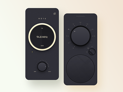 mini radio app bn clean design minimal radio simple ui