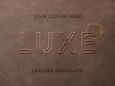 Leather Stamp Logo Mockup 3d 3d text 80s animation branding design designposter graphic design illustration leather light logo logo text mockup motion graphics stamp synthwave text typography ui