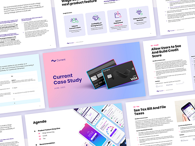 Case Study Presentation Design branding design gradient presentation