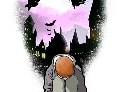 Lost in literature design illustration