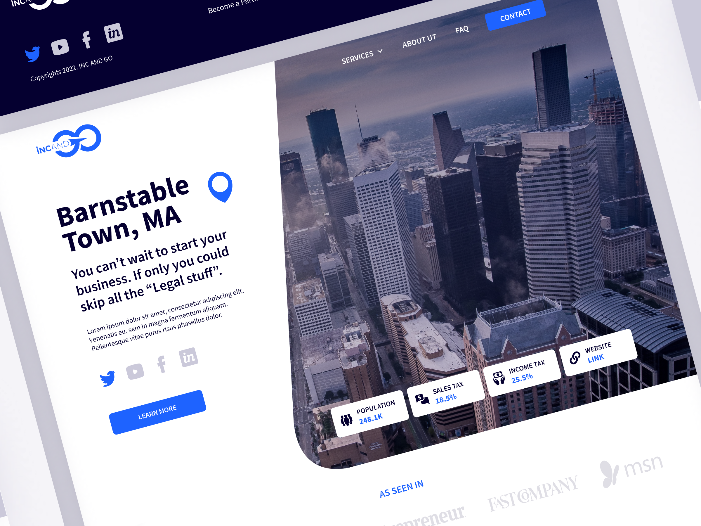 INCANDGO Landing page landing page ui ui designer uiux ux