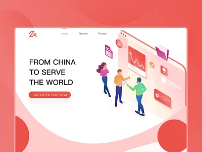 Landing page app interface illustration ui design 设计 页面