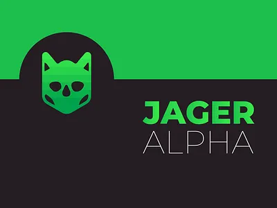 Minimal Green Logo - Jager Alpha app branding design flat illustration logo minimal vector