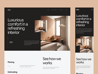 Intor.- Mobile Responsive Design. app app design clean design interior interior app interior architecture interior design interior studio mobile responsive ui ux web website