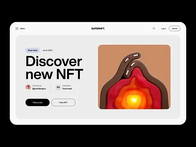 SUPERNFT - Web Design for NFT Marketplace animation colors design illustration marketplace motion motion graphics nft nft art nft marketplace ui ui design web web design