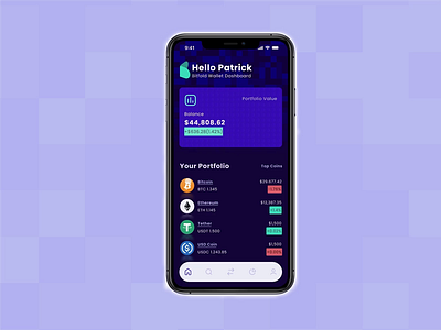 Bitfold Crypto Wallet Concept animation app design product design prototype ui visual design