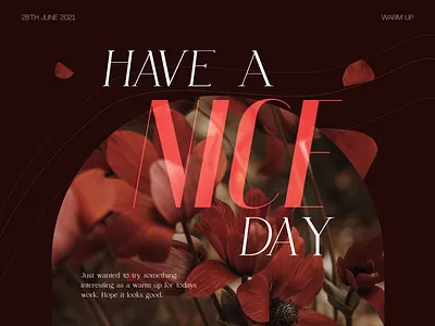 Warm Up - Flowers June branding daily design graphicdesign illustration minimal