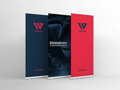 Welding – Rollup Banners advertisment banner banner ads banners graphic design identity metal poland red roll up rollup stand steel welder