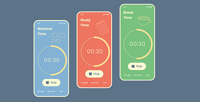 Countdown Timer - Minimalistic App design app design graphic design ui ux