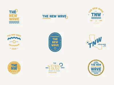 The New Wave design illustration logo vintage
