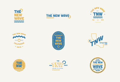 The New Wave design illustration logo vintage