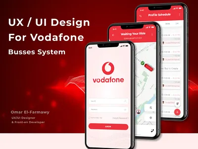 Vodafone Busses Management UI / UX Design Mobile APP app branding design graphic design illustration mobile ux