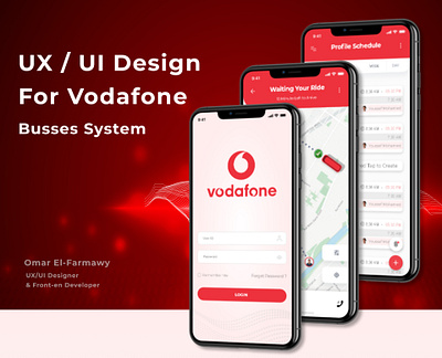 Vodafone Busses Management UI / UX Design Mobile APP app branding design graphic design illustration mobile ux