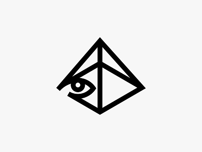 An eye and a pyramid - Logo design, icon, blockchain abstract logo design eye eye logo icon illustration lettering logo logo design logotype minimalist logo modern logo pyramid pyramid logo simple logo typography ui