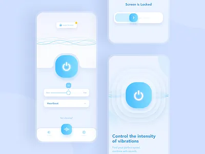 Massager: Vibration App app apple design massager mobile sketch ux vibrator