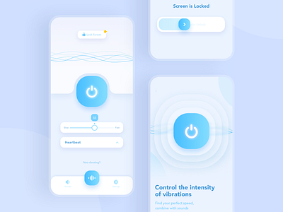 Massager: Vibration App app apple design massager mobile sketch ux vibrator