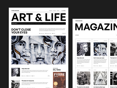 Fyrre - Blog & Magazine Template blog magazine minimal template ui webdesign webflow website