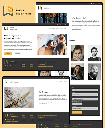 Center for Women Empowerment design user design user experience ux web design website