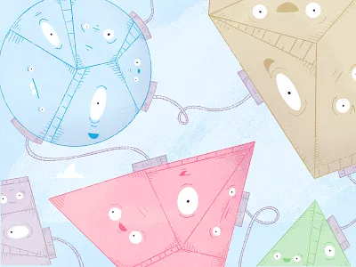 Teams character collection illustration jigsaw puzzle shapes teams