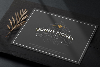 Sunny Honey - Greetings Card branding design illustration logo typography vector