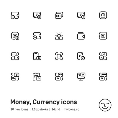 Myicons✨ — Money, Currency vector line icons pack essential icons figma figma icons icon design icon pack icons icons design interface icons line icons sketch icons ui ui design ui designer ui icons ui kit ui pack ui set web design web designer web ui