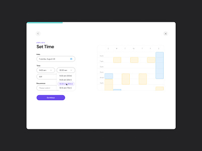 Booking Steps booking branding calendar create design flow responsive schedule ui web app web design