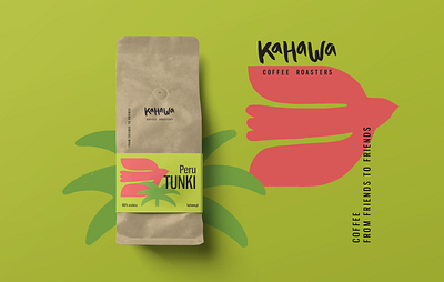 Peru Tunki. Illustration and design for coffee packaging bird branding coffee coffeeshop color contrast design dry ink graphic design illustration kahawa latin america palm peru procreate