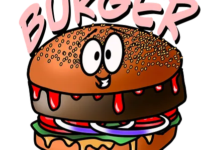 Burger design icon illustration logo