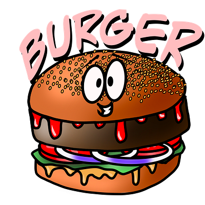 Burger design icon illustration logo