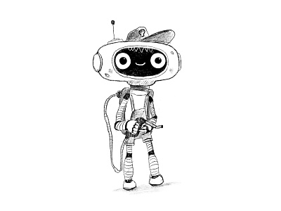 Shell Refueller cartoon cg character children fuel illustration kids robot smile