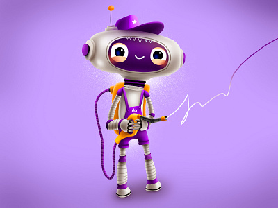 Shell Refueller cartoon cg character children fuel illustration kids oil refueller robot shell smile