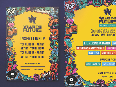 We Are The Future, Music festival in Amsterdam adobe illustrator design flat illustration flatdesign flyer graphicdesign illustration illustrator music poster photoshop poster poster a day poster art print social media templates