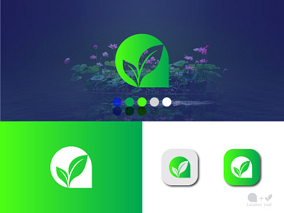 location with leaf logo design 3d animation branding graphic design logo motion graphics