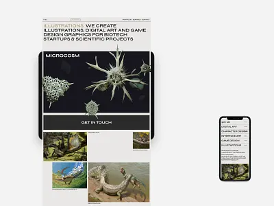 S-92 / Services page bio design illustration promo science ui ux web