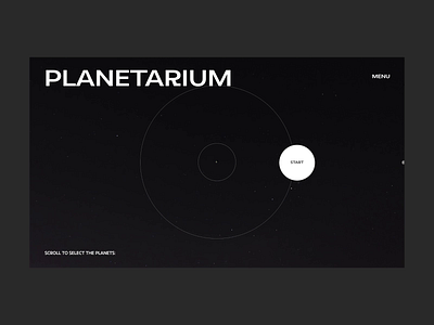 Planetarium 3d after effects animation awwwards branding creative creativeui creativewebsite design motion planets presentation travel ui uidesign uiux universe ux uxdesign