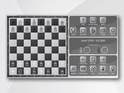 modern chess app design app black and white chess elegant game graphic design luxurius modern ui ux vector