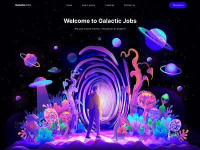 Planet illustration app illustration banner digital illustration fantasy illustration header banner hero image illustration hero section home page illustration homepage illustration illustration illustration trend landing page illustration landingpage illustration outer space planet portal illustration technology illustration ui illustration webpage illustration website illustration