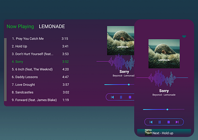 Daily UI 009 - Music Player app branding design ui