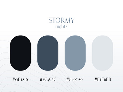 Stormy Nights | Weekly Warm-up branding color design illustration logo palettes typography ui weekly warm up