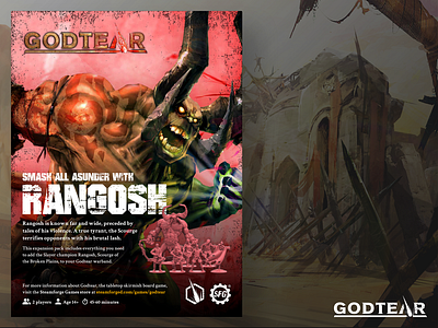 Magazine Advert Concept - Godtear board game concept indesign magazine advert tabletop game