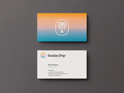 Bizzness TYME abstract brand branding business card california gradient logo logomark logotype new york ocean palm palm tree print retro sun sunset surf typography vintage