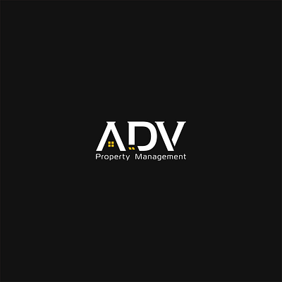 ADV Property Management Logo branding design graphic design illustration logo minimal typography